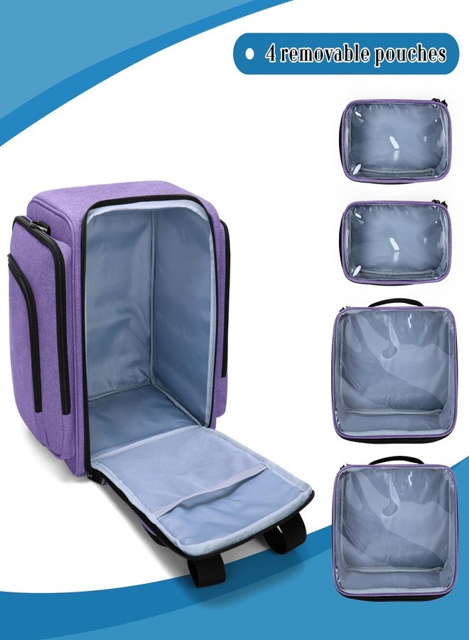 BAFASO Large Pill Bottle Organizer with 4 Inner Removable Pouches, Medicine Bag Come with Shoulder Strap (Bag ONLY),Purple - Image 2
